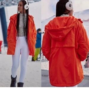 Free People Movement Searching For Something Parka Fleece Lined Orange Coat NWOT